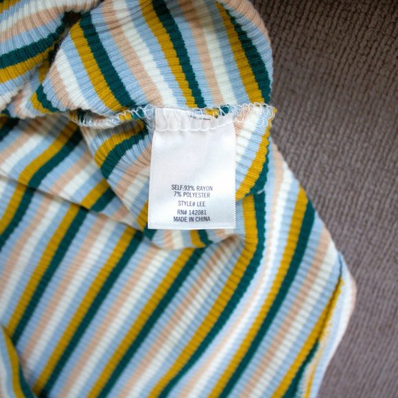 Alya Collection by Francesca's | Ribbed Striped Form Fitted Dress - Picture 5 of 5